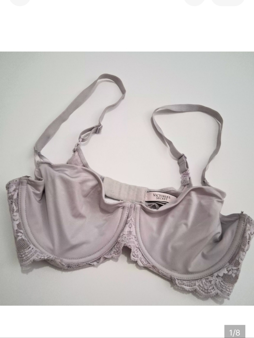 Victoria's Secret 36C Lavander Lace Trim Wired Bra Stretchable Cups